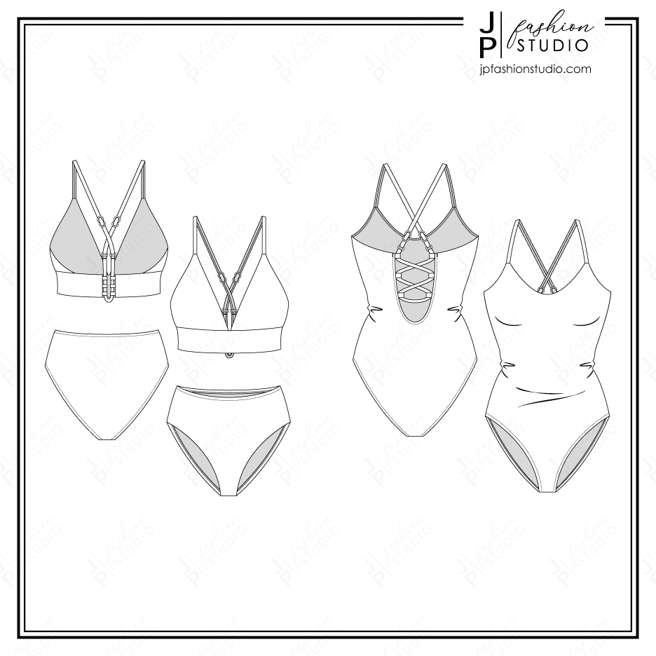 Swimsuit sales design sketches