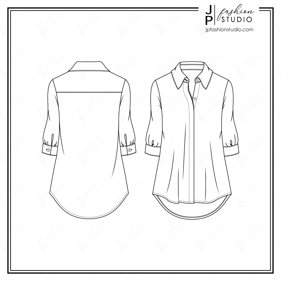 Shirt sales technical drawing