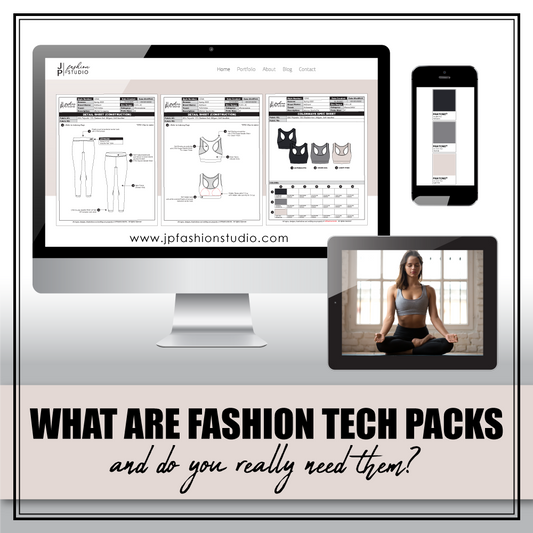 what is a fashion tech pack, fashion templates, spec sheets, bill of materials