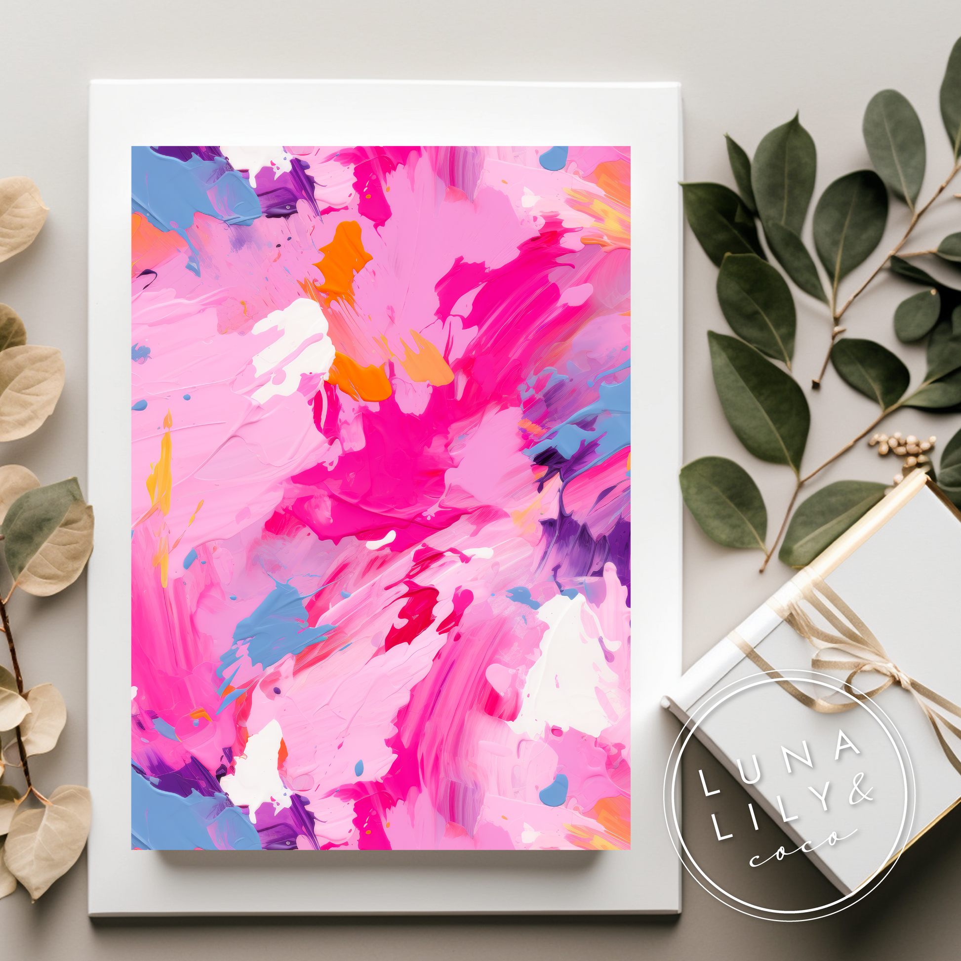 Painted Background, Brush Strokes, Abstract Digital Papers, Sublimation Designs, Pink Abstract Seamless Pattern, Artistic, Repeating Pattern - JPFashionStudio