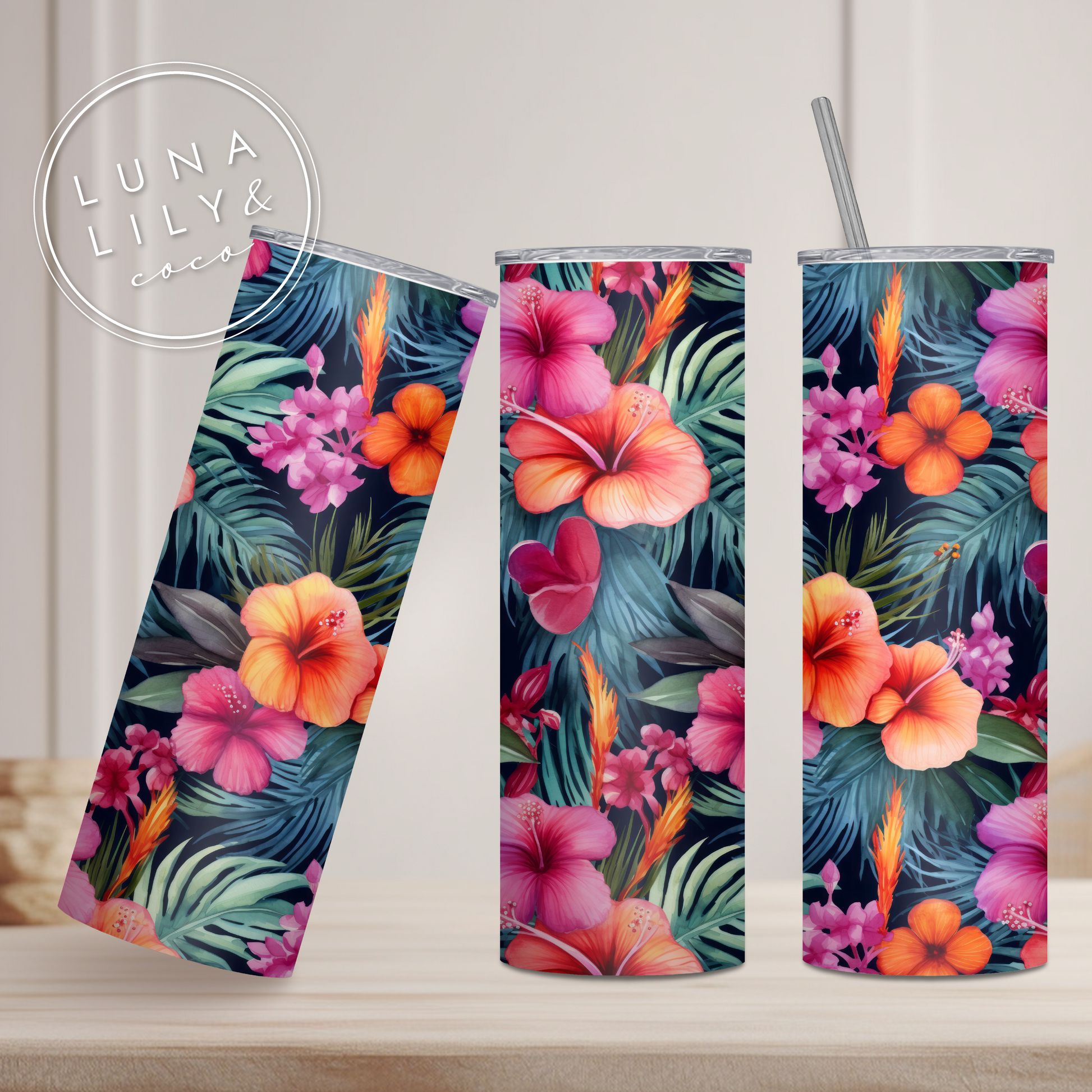 Tropical Flowers Seamless Pattern Tile, Tropical Prints, Hibiscus Print, Repeating Pattern, Floral Seamless Digital Pattern, Commercial Use - JPFashionStudio