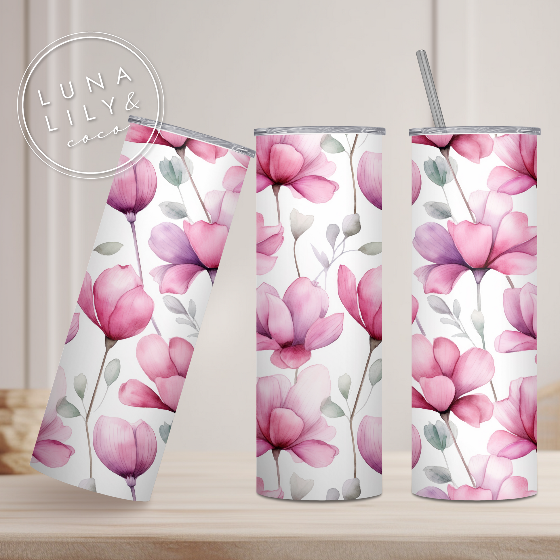Watercolor Cyclamen Seamless Pattern, Cyclamen Flowers, Floral Seamless Pattern, Floral Prints, Flowers, Repeating Pattern, Digital Print - JPFashionStudio