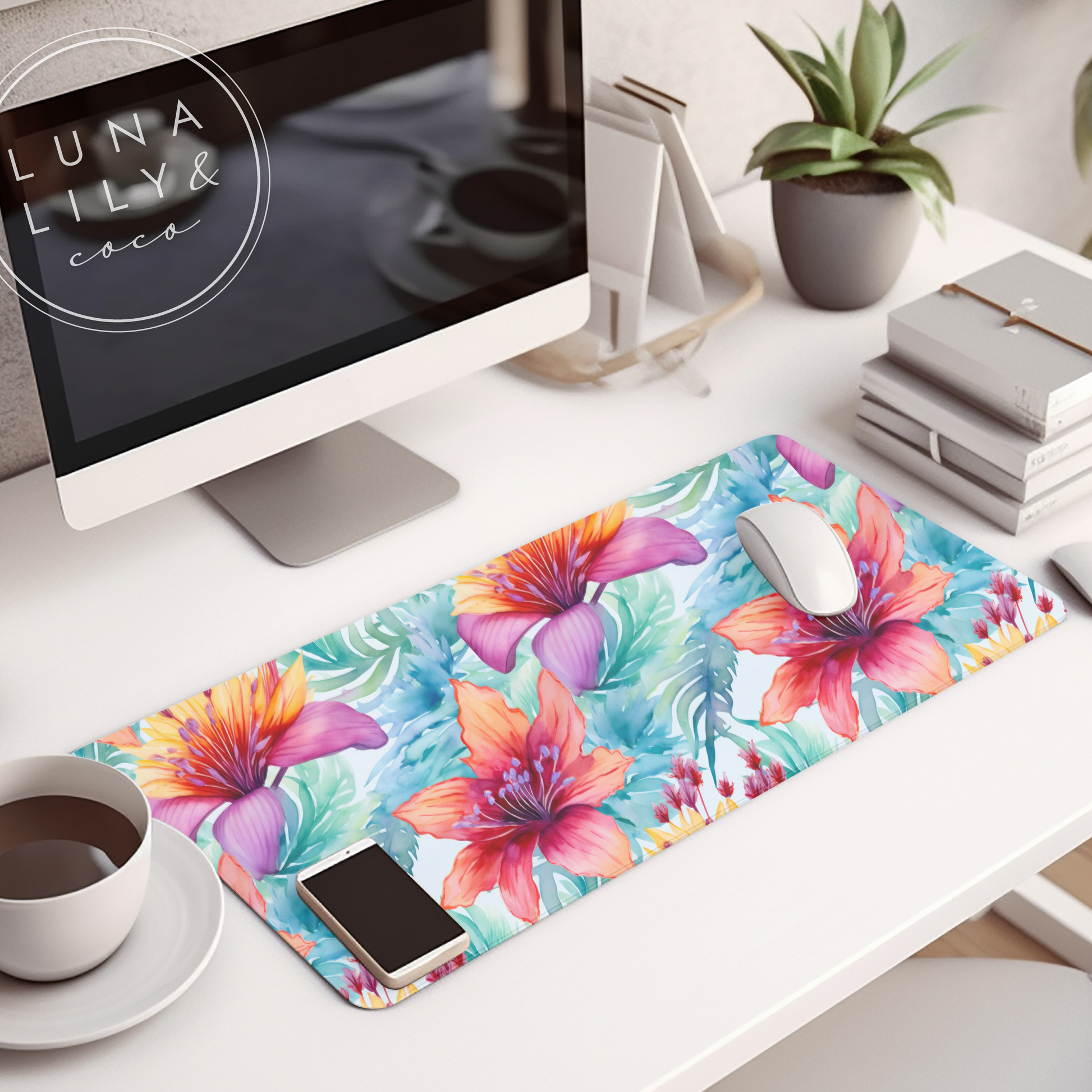 Tropical Flowers Seamless Pattern Tile, Tropical Prints, Colorful Prints, Repeating Pattern, Floral Seamless Digital Pattern, Commercial Use - JPFashionStudio