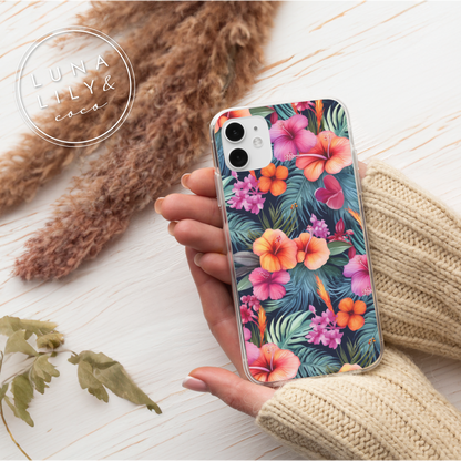 Tropical Flowers Seamless Pattern Tile, Tropical Prints, Hibiscus Print, Repeating Pattern, Floral Seamless Digital Pattern, Commercial Use - JPFashionStudio