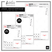 Load image into Gallery viewer, apparel tech pack, fashion designing, garment design, technical drawing, custom fashion flats, tech pack template, tech pack fashion, Graphic designer, graphic sheet, Graphic detail, apparel template, artwork template, artwork sheet
