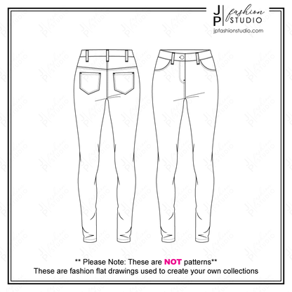 Women Casual Outfit Sketches, 3 pieces set, Fashion Flat Sketches, Fall Outfit Fashion Technical Drawings, Long Sleeves Crop Top with Mock Neck, Stretch Pant, Open Jacket, fashion design sketches, fashion figures