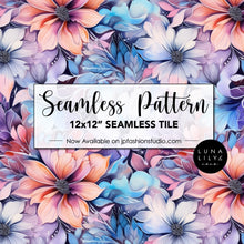 Load image into Gallery viewer, Abstract Floral Seamless Pattern Tile, Floral Seamless Digital Pattern, Colorful Floral Print, Seamless Repeat, Seamless Tile, Digital Paper, Instant Digital Download  - Repeating Pattern - 300 DPI Resolution
