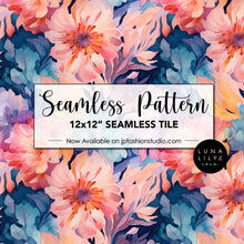 Load image into Gallery viewer, Abstract Floral Seamless Pattern Tile, Floral Seamless Digital Pattern, Colorful Floral Print, Seamless Repeat, Seamless Files, Floral Prints, flower prints, Digital Paper, Instant Digital Download  - Repeating Pattern - 300 DPI Resolution
