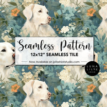 Load image into Gallery viewer, Cute Dog Seamless Pattern, Floral Dog Seamless Pattern Tile, Dog Digital Paper, Floral Seamless Digital Pattern, Dog and Flowers, Teal Blue Background Pattern, Seamless Repeat, Seamless Tile, Digital Paper, Instant Digital Download  - Repeating Pattern - 300 DPI Resolution
