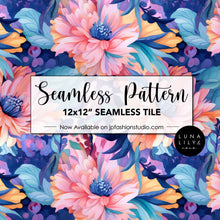 Load image into Gallery viewer, Abstract Floral Seamless Pattern Tile, Floral Seamless Digital Pattern, Colorful Floral Print, Seamless Repeat, Seamless Files, Digital Paper, Instant Digital Download  - Repeating Pattern - 300 DPI Resolution
