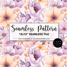 Load image into Gallery viewer, Watercolor Floral Seamless Pattern Tile, Floral Seamless Digital Pattern, Lilac and Blush flowers, Watercolor Seamless Pattern, Soft Watercolor Print, Watercolor Flowers, Seamless Repeat, Seamless Tile, Digital Paper, Instant Digital Download  - Repeating Pattern - 300 DPI Resolution
