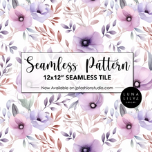 Load image into Gallery viewer, Abstract Floral Seamless Pattern Tile, Floral Seamless Digital Pattern, Lilac and Pink flowers, Watercolor Seamless Pattern, Soft Watercolor Print, Seamless Repeat, Seamless Tile, Digital Paper, Instant Digital Download  - Repeating Pattern - 300 DPI Resolution
