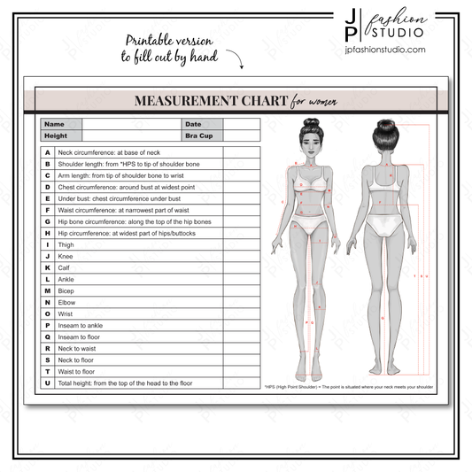 Body contouring, Body measurement chart, tech pack template, fashion template, measurement sewing, fashion designer, fashion forms, fashion measuring guide for women, pattern making, fashion spec sheet, measurement guideline, fashion figure, clothing size chart