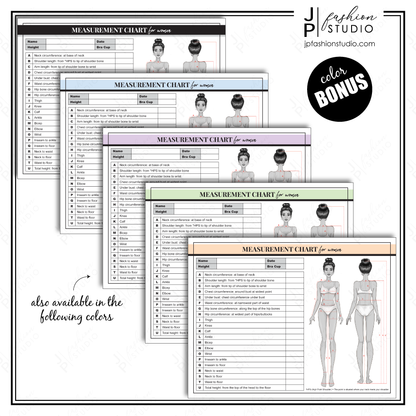 Body contouring, Body measurement chart, tech pack template, fashion template, measurement sewing, fashion designer, fashion forms, fashion measuring guide for women, pattern making, fashion spec sheet, measurement guideline, fashion figure, clothing size chart