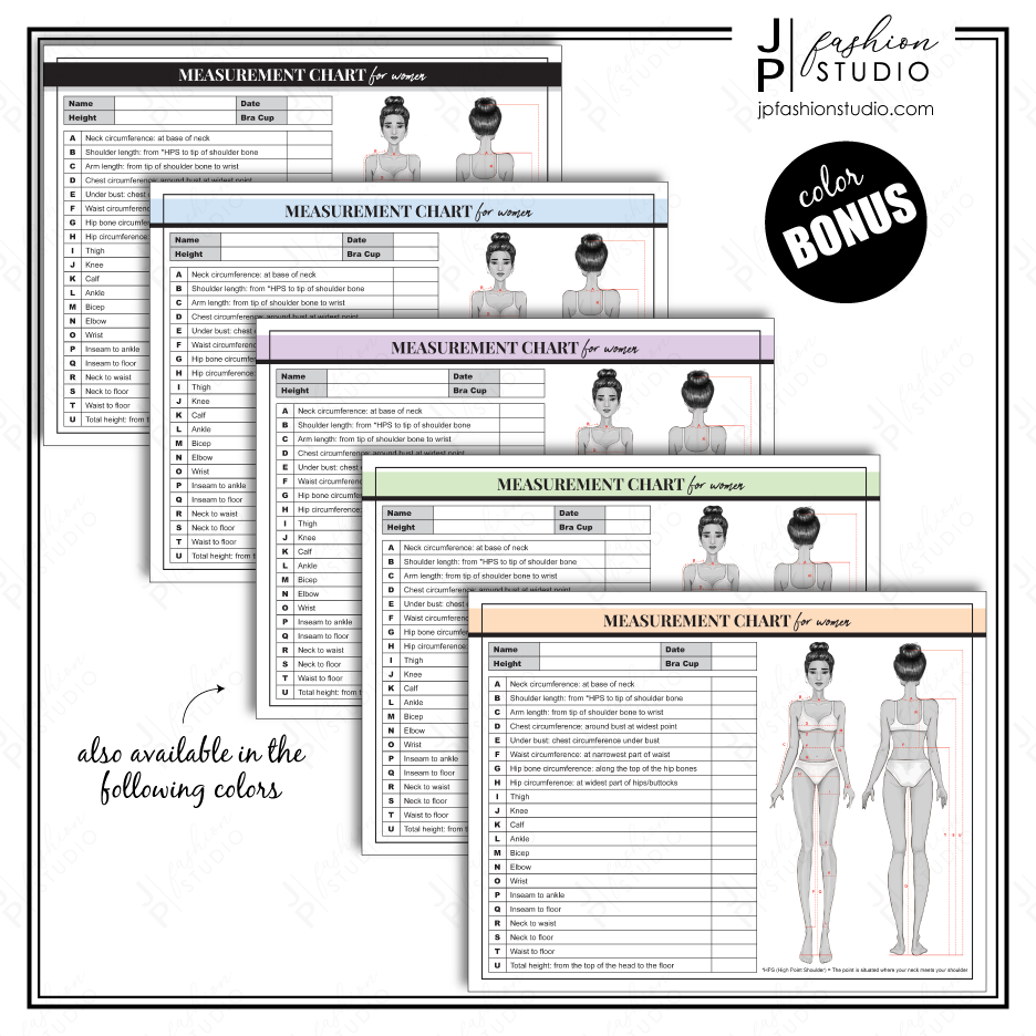 PRINTABLE Body Measurement Sheet for Black Men / Fashion -  Hong Kong