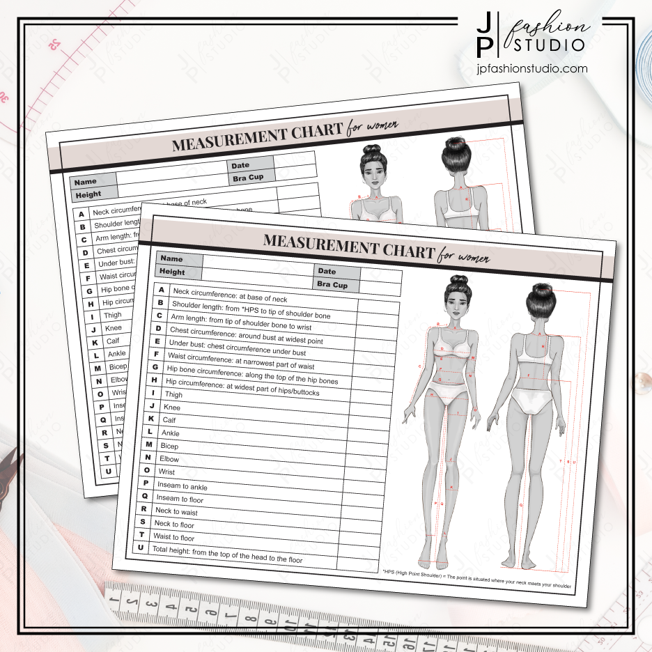Body contouring, Body measurement chart, tech pack template, fashion template, measurement sewing, fashion designer, fashion forms, fashion measuring guide for women, pattern making, fashion spec sheet, measurement guideline, fashion figure, clothing size chart